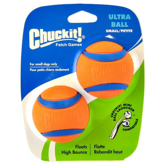 Chuckit Ultra Balls - Small - 2 Count - (2" Diameter) - Doggie Dog Treats And Toys