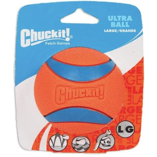 Chuckit Ultra Balls - Large - 1 Count - (3" Diameter) - Doggie Dog Treats And Toys