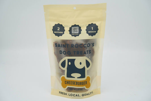 Saint Rocco's 8 oz. Cheeseburger Treats - Doggie Dog Treats And Toys