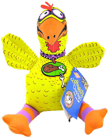 Fat Cat Suspicious Chicken Flobbability Barnyard Bullies Dog Toy - Doggie Dog Treats And Toys